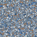 Кварцвиниловые полы Forbo Allura Material 63592DR7 blue terrazzo circle  | FLOORDEALER